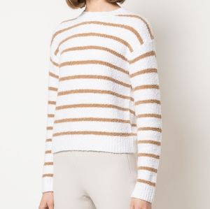 Vince striped chenille pullover sweater